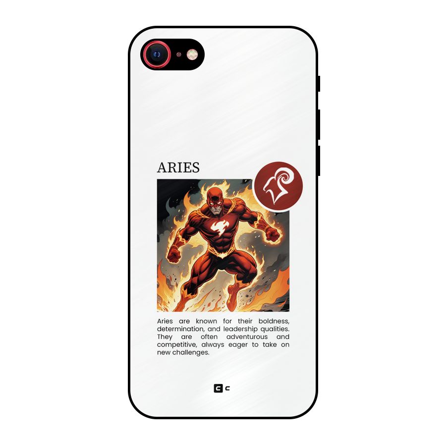 Awesome Aries Metal Back Case for iPhone SE 2022