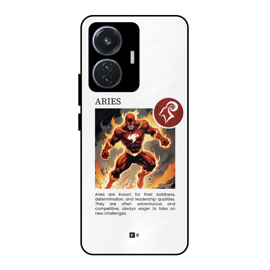Awesome Aries Metal Back Case for iQOO Z6 44W