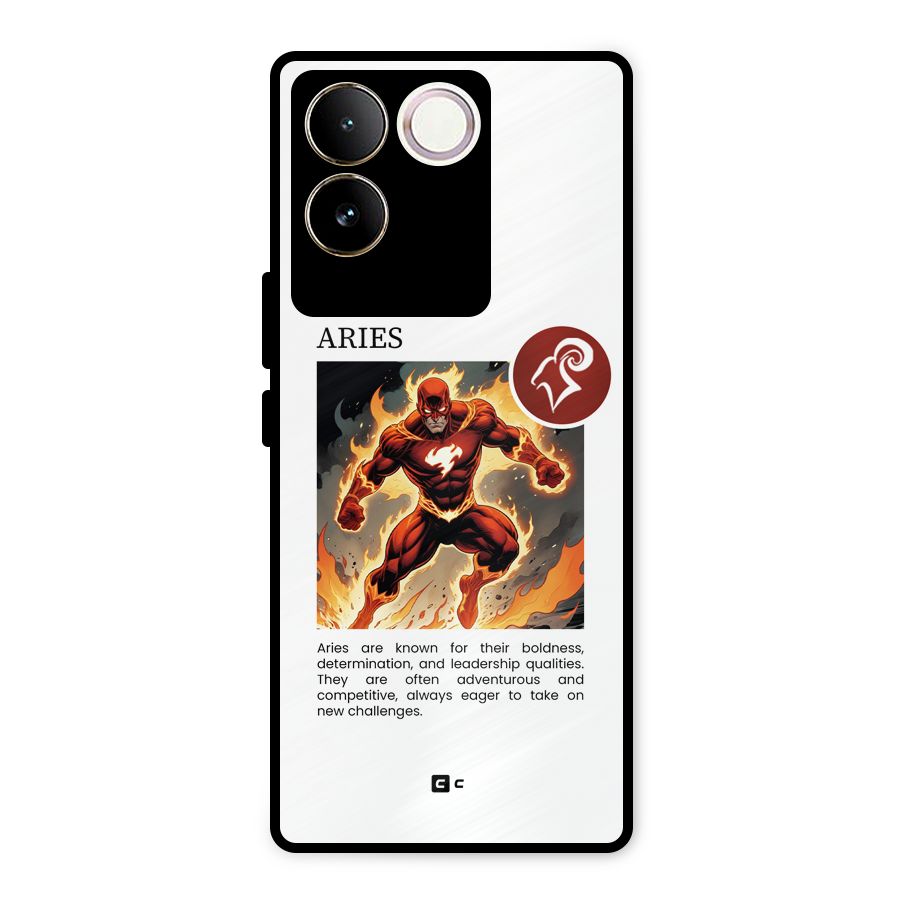 Awesome Aries Metal Back Case for iQOO Z7 Pro