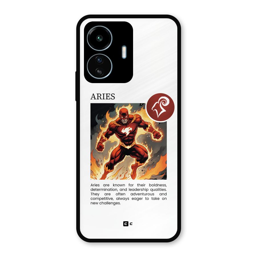 Awesome Aries Metal Back Case for vivo iQOO Z6 Lite 5G