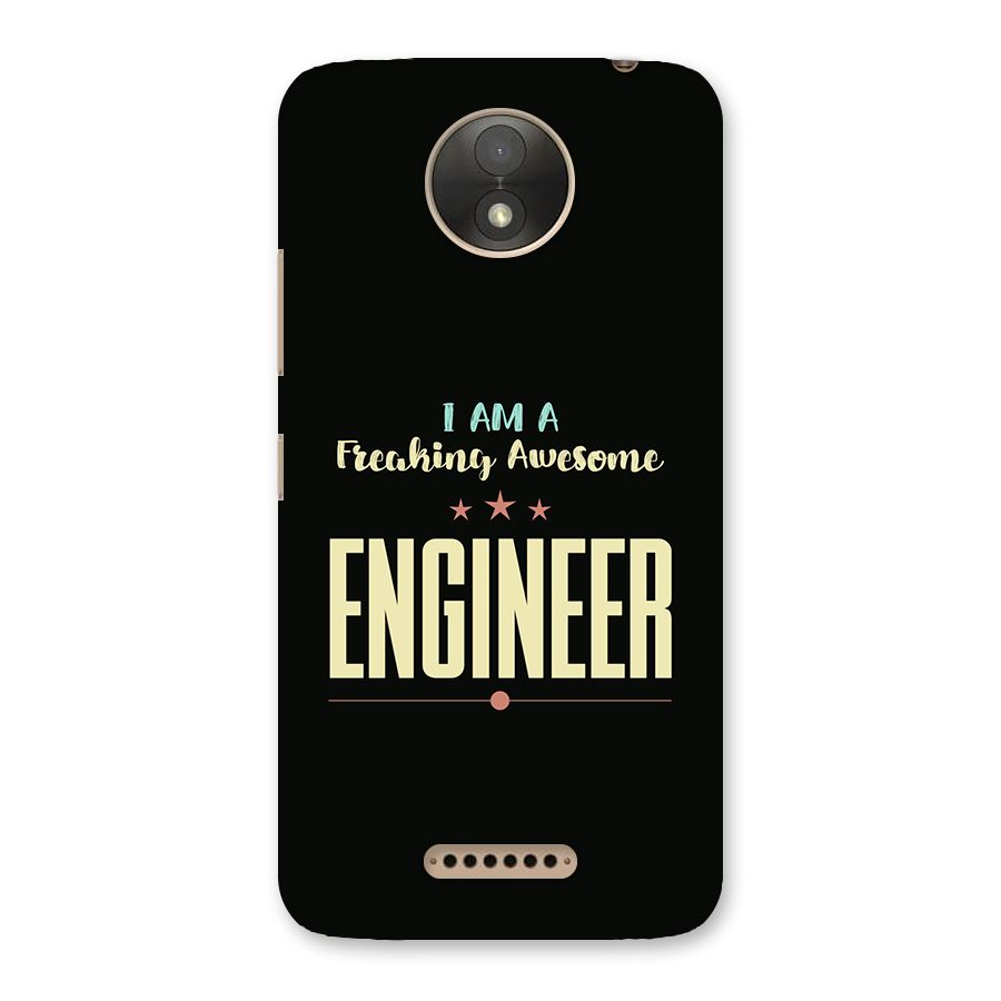 Awesome Engineer Back Case for Moto C Plus