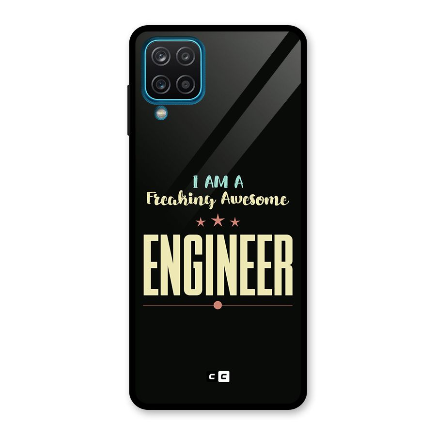 Awesome Engineer Glass Back Case for Galaxy A12