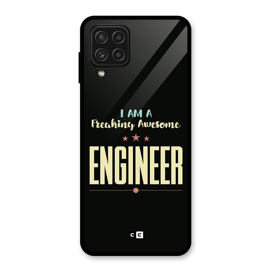 Awesome Engineer Glass Back Case for Galaxy A22 4G