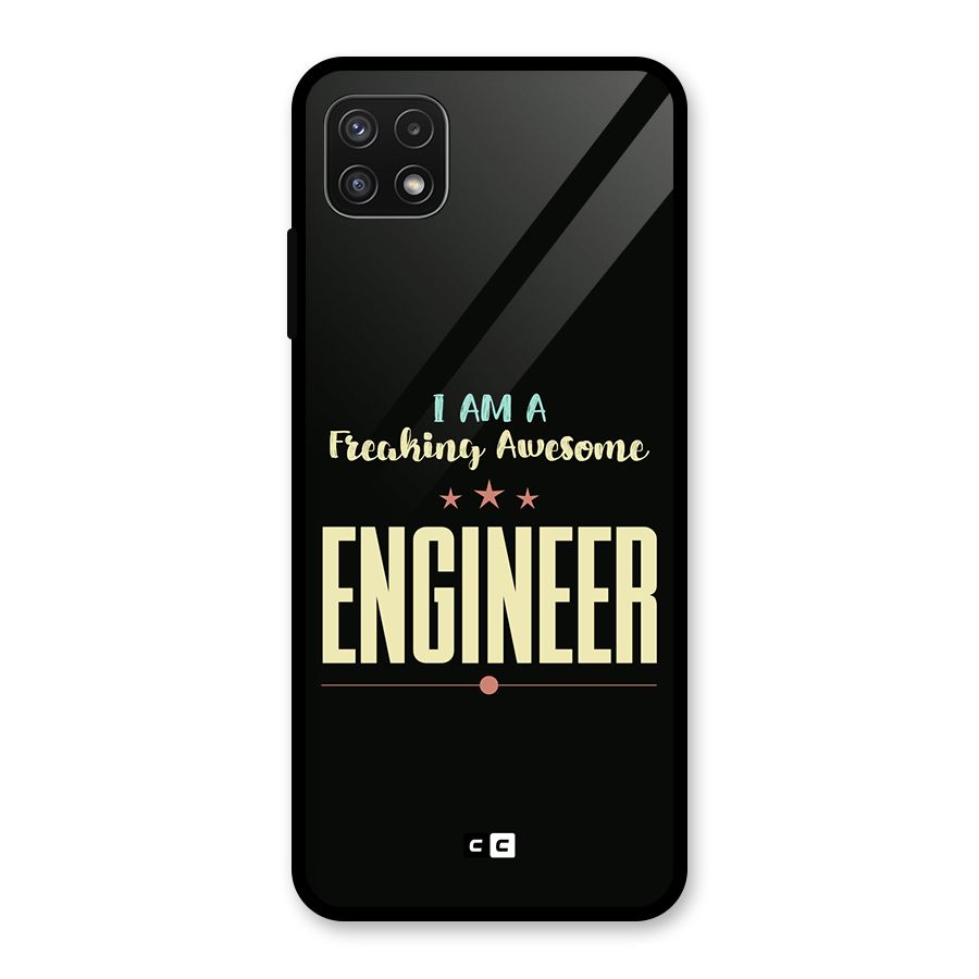 Awesome Engineer Glass Back Case for Galaxy A22 5G