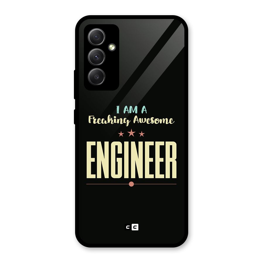 Awesome Engineer Glass Back Case for Galaxy A34