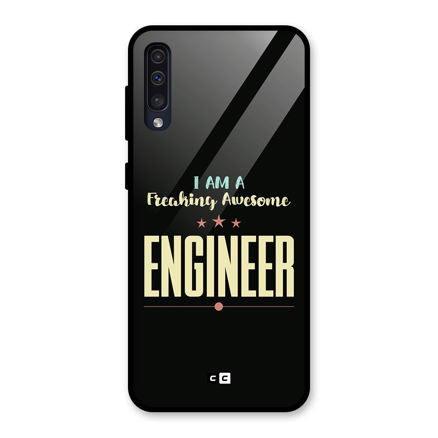 Awesome Engineer Glass Back Case for Galaxy A50