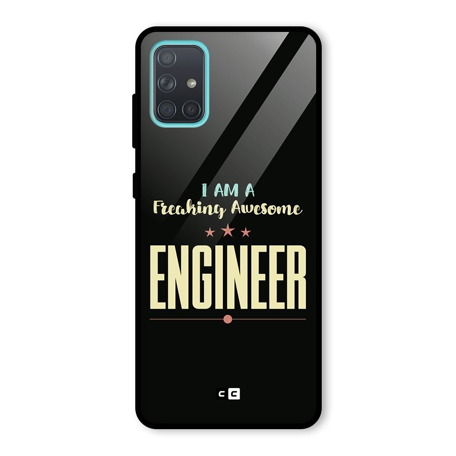 Awesome Engineer Glass Back Case for Galaxy A71