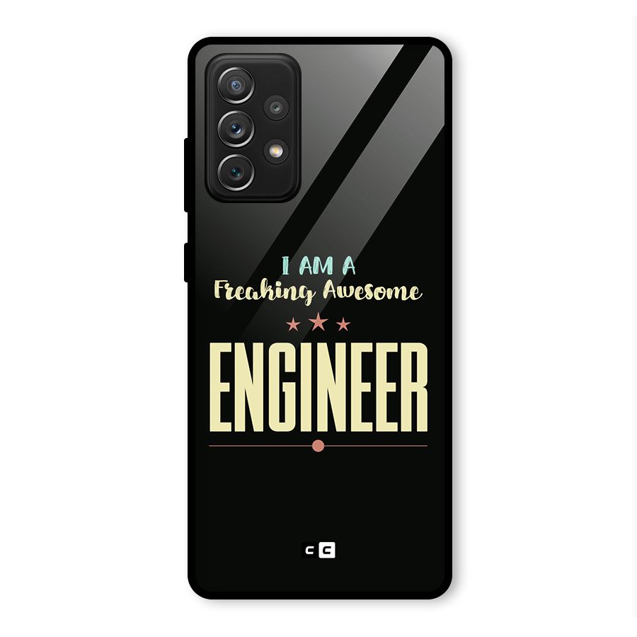 Awesome Engineer Glass Back Case for Galaxy A72