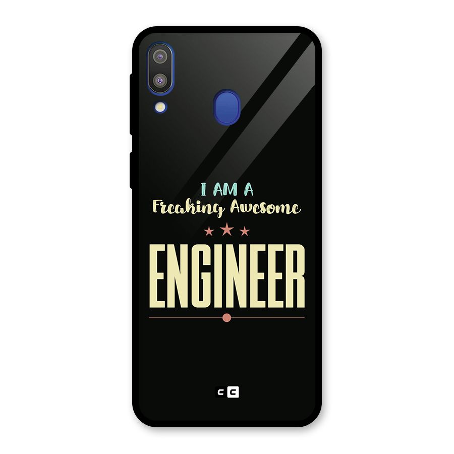 Awesome Engineer Glass Back Case for Galaxy M20
