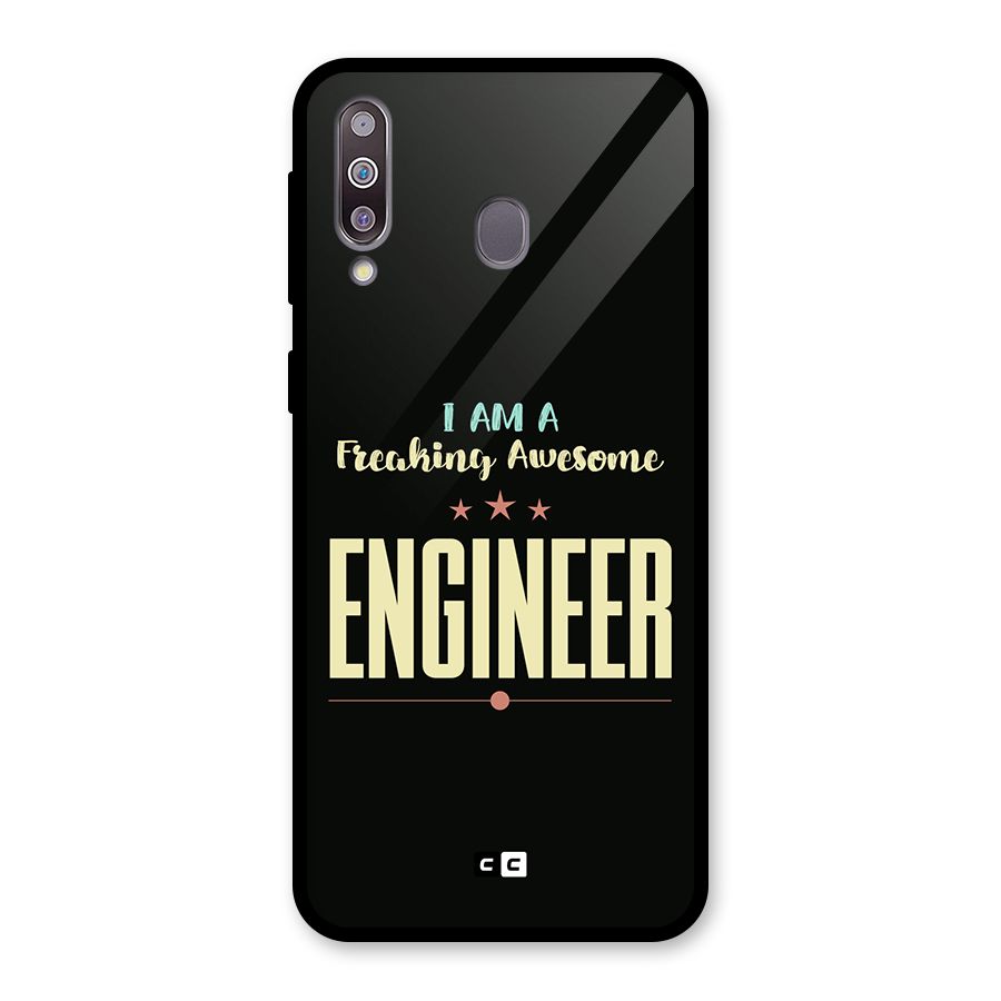 Awesome Engineer Glass Back Case for Galaxy M30