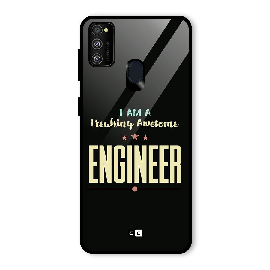 Awesome Engineer Glass Back Case for Galaxy M30s