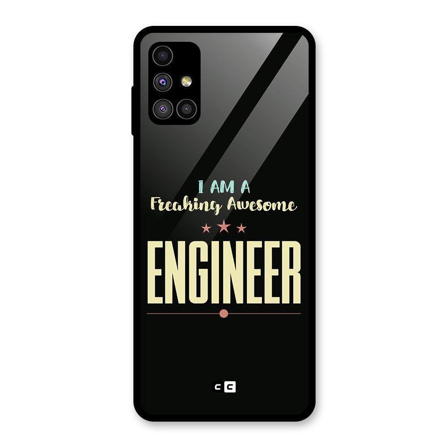 Awesome Engineer Glass Back Case for Galaxy M51