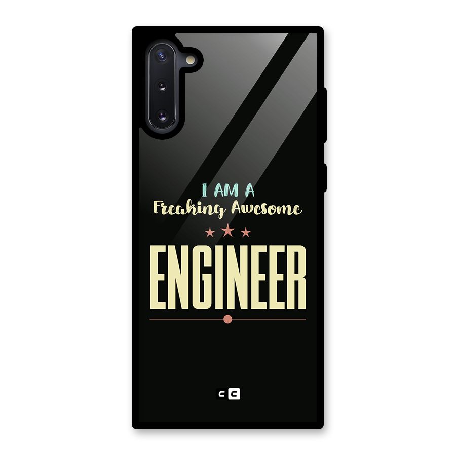 Awesome Engineer Glass Back Case for Galaxy Note 10