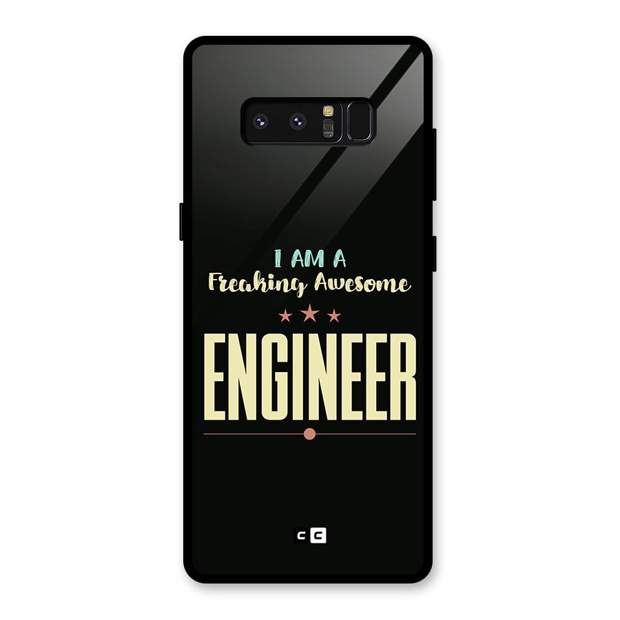 Awesome Engineer Glass Back Case for Galaxy Note 8