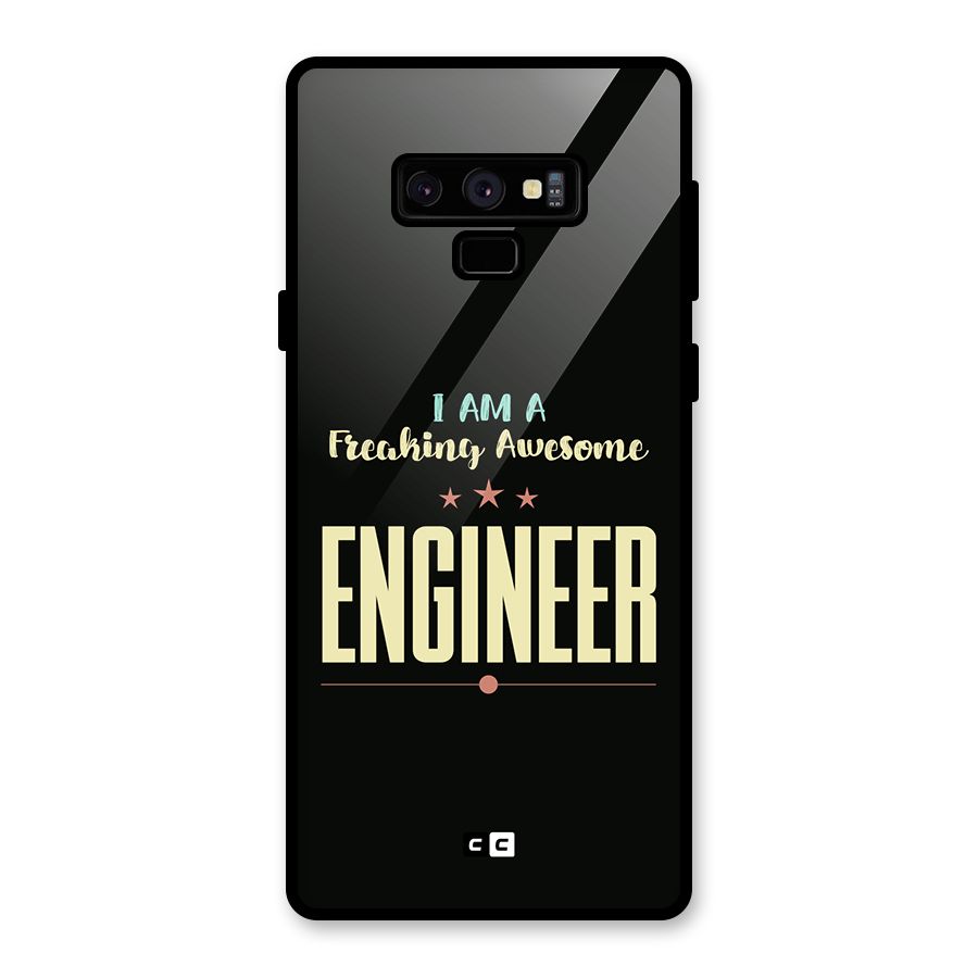Awesome Engineer Glass Back Case for Galaxy Note 9