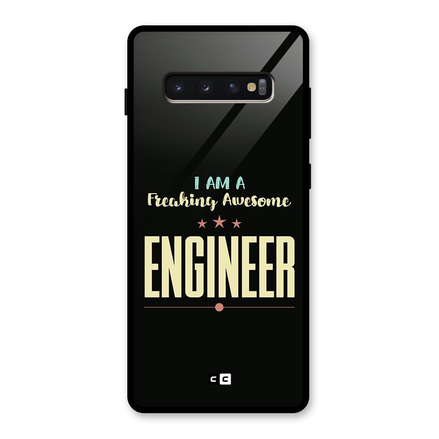Awesome Engineer Glass Back Case for Galaxy S10 Plus