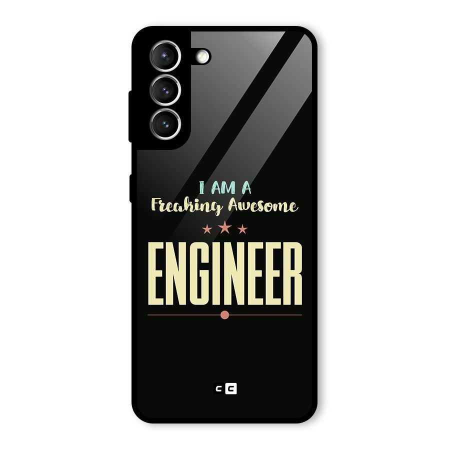 Awesome Engineer Glass Back Case for Galaxy S21 5G