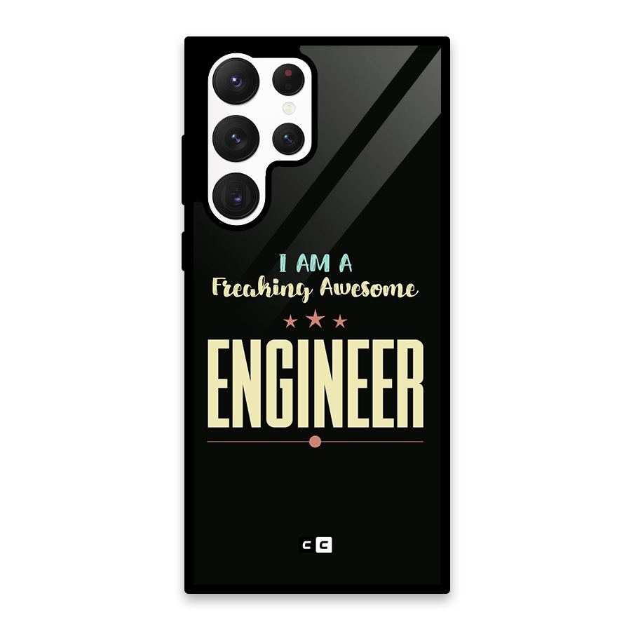 Awesome Engineer Glass Back Case for Galaxy S22 Ultra 5G