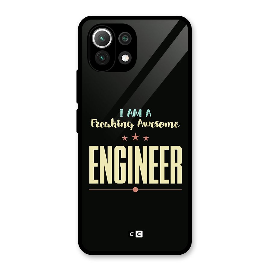 Awesome Engineer Glass Back Case for Mi 11 Lite