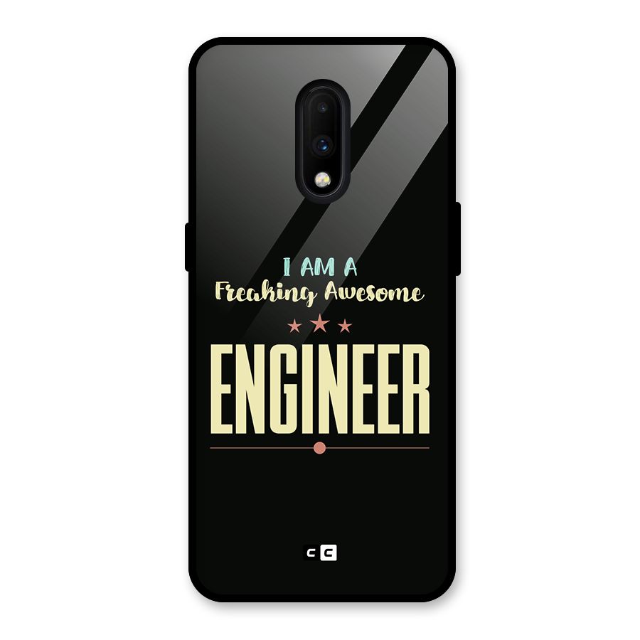 Awesome Engineer Glass Back Case for OnePlus 7