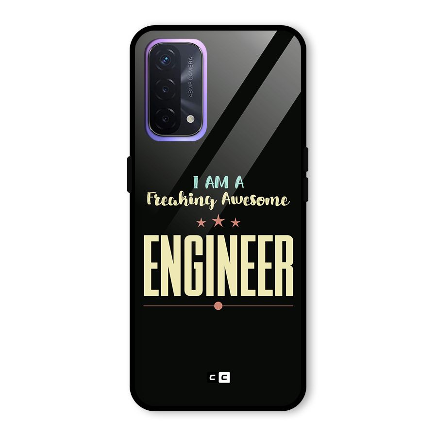 Awesome Engineer Glass Back Case for Oppo A74 5G