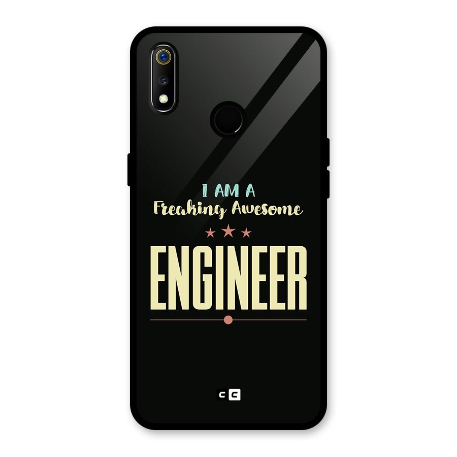 Awesome Engineer Glass Back Case for Realme 3i