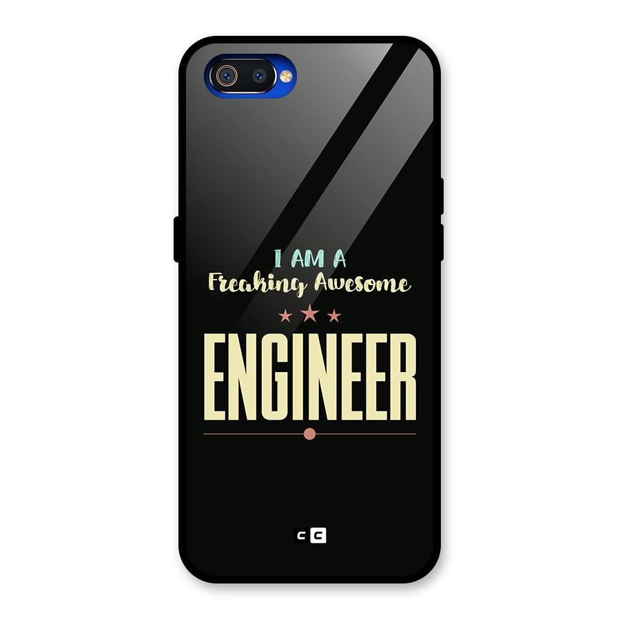 Awesome Engineer Glass Back Case for Realme C2