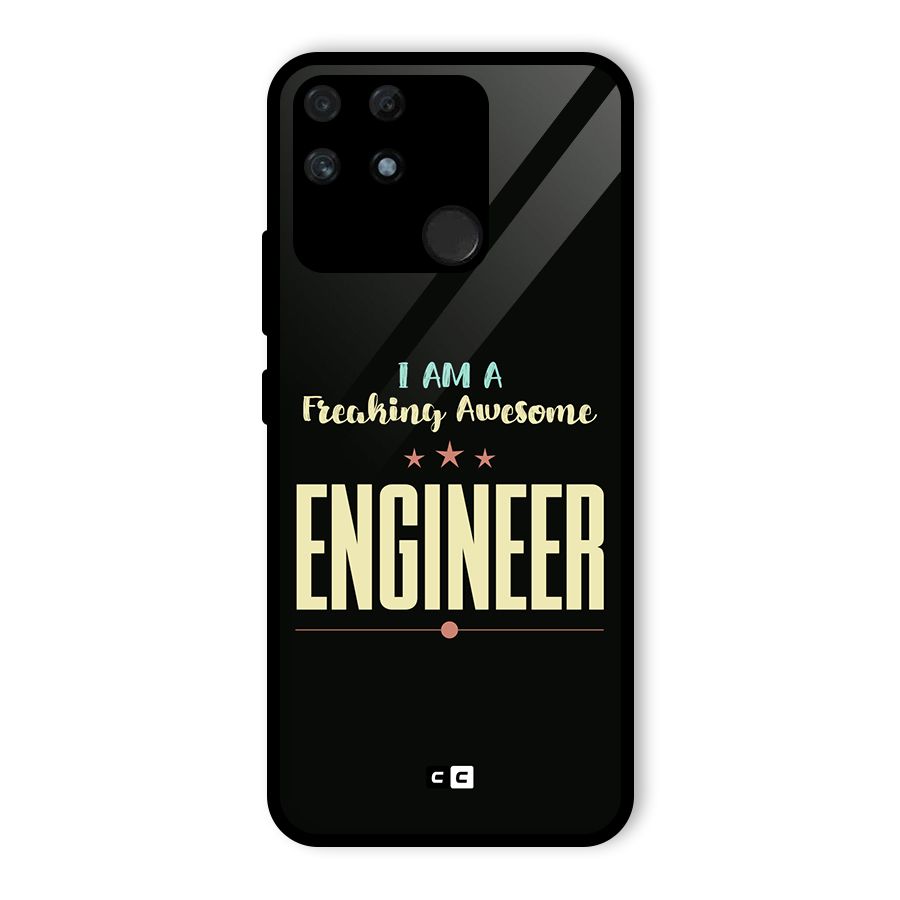 Awesome Engineer Glass Back Case for Realme Narzo 50A