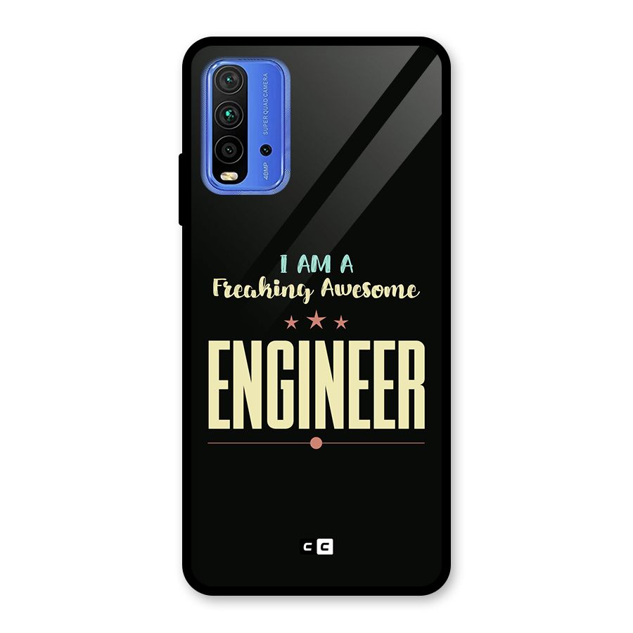 Awesome Engineer Glass Back Case for Redmi 9 Power