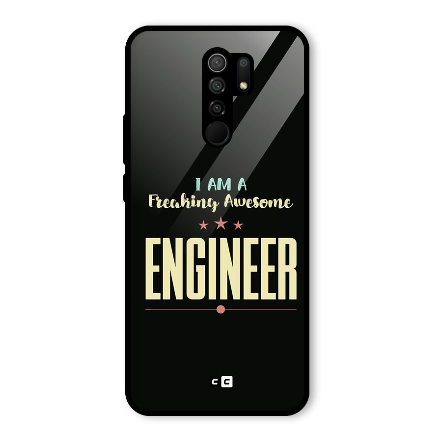 Awesome Engineer Glass Back Case for Redmi 9 Prime