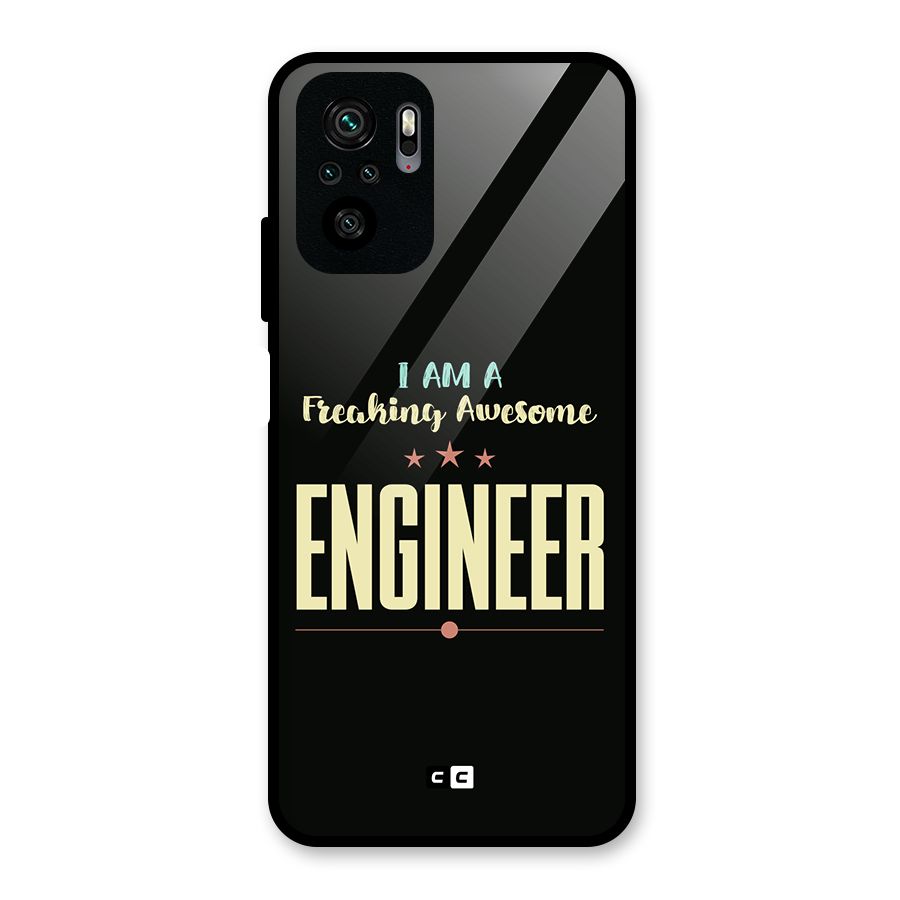 Awesome Engineer Glass Back Case for Redmi Note 11 SE