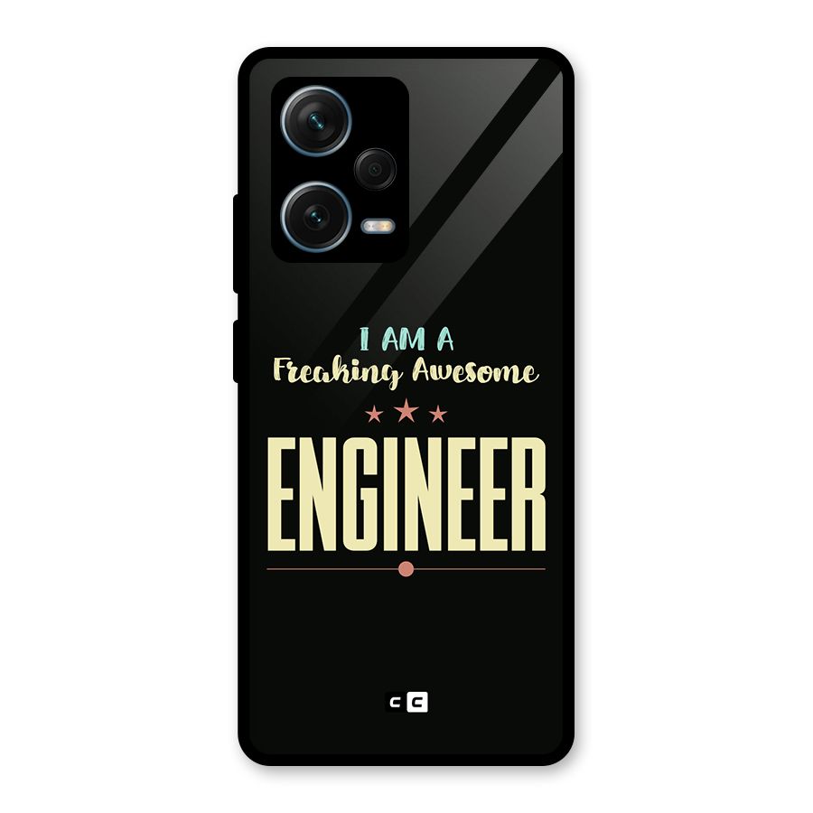 Awesome Engineer Glass Back Case for Redmi Note 12 Pro Plus 5G