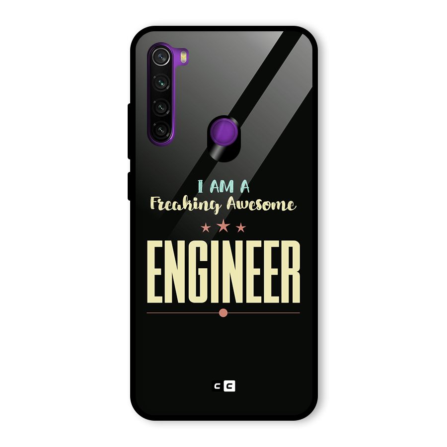 Awesome Engineer Glass Back Case for Redmi Note 8