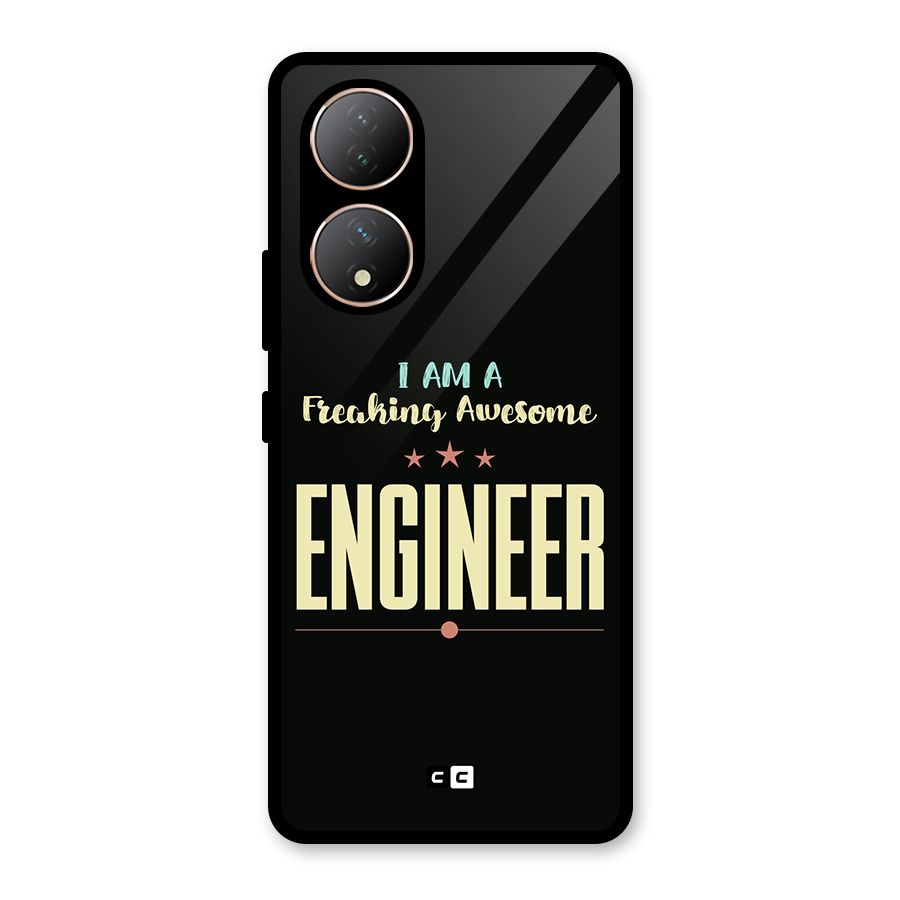 Awesome Engineer Glass Back Case for Vivo T2