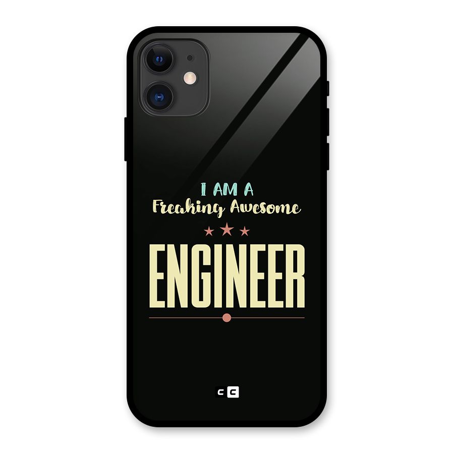 Awesome Engineer Glass Back Case for iPhone 11