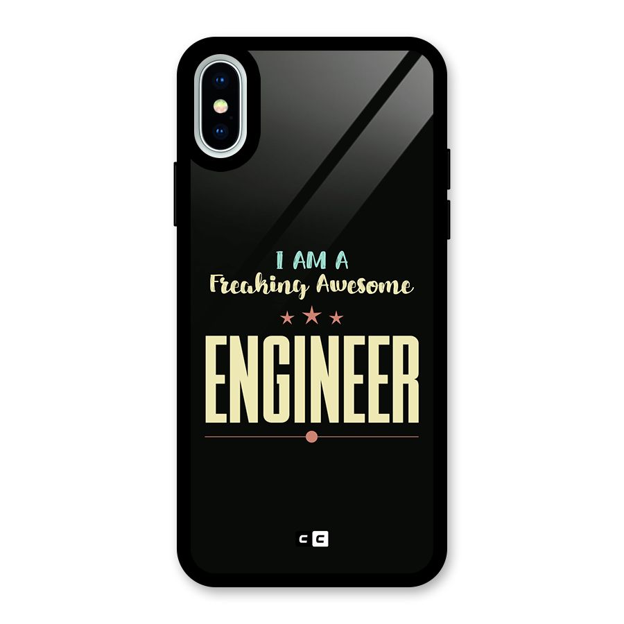 Awesome Engineer Glass Back Case for iPhone XS