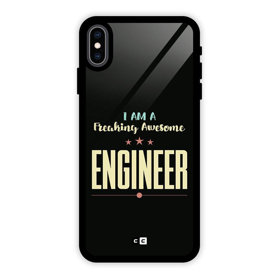 Awesome Engineer Glass Back Case for iPhone XS Max