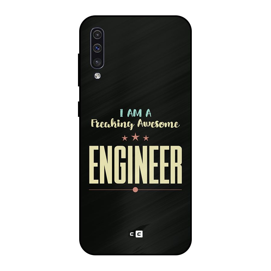 Awesome Engineer Metal Back Case for Galaxy A50