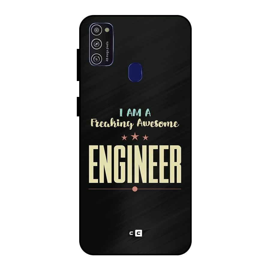 Awesome Engineer Metal Back Case for Galaxy M21