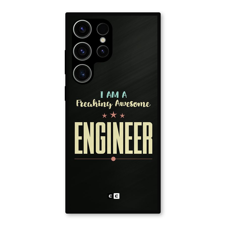 Awesome Engineer Metal Back Case for Galaxy S23 Ultra