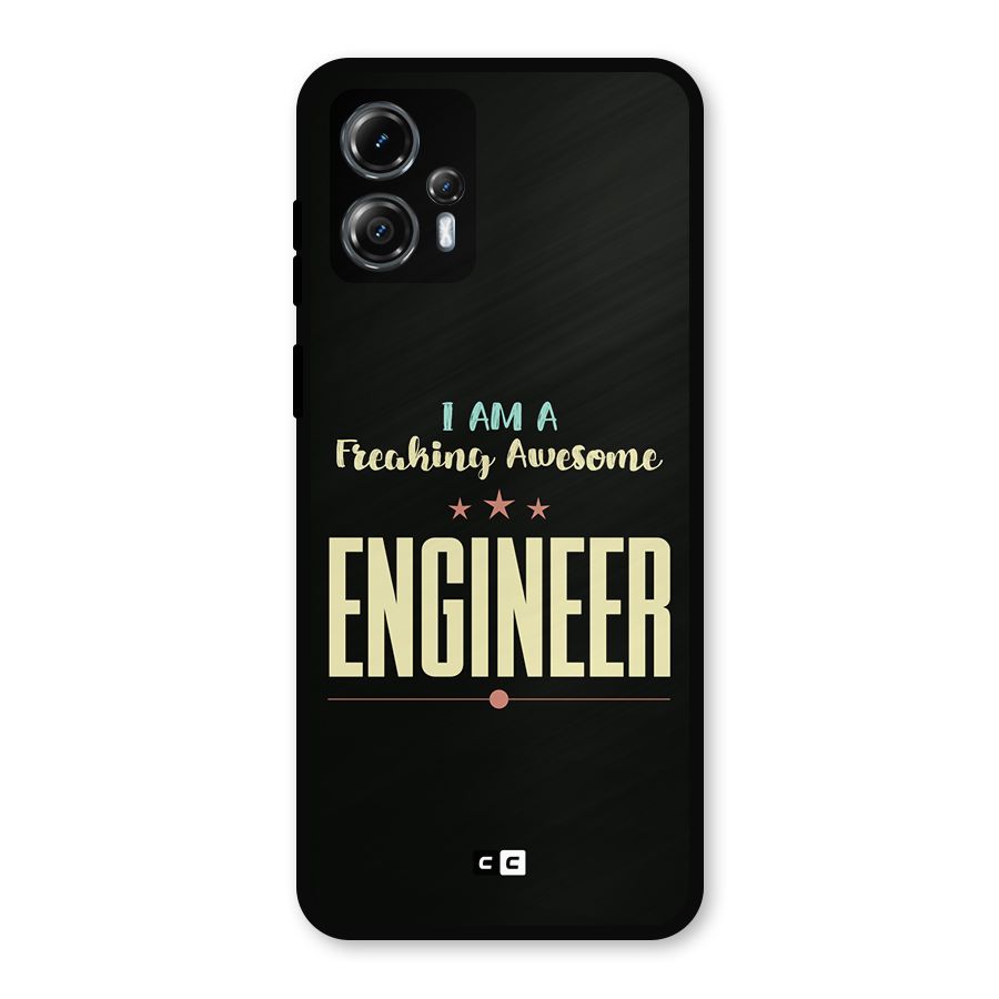 Awesome Engineer Metal Back Case for Moto G13