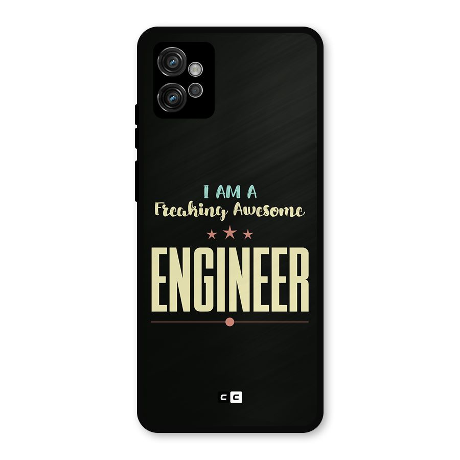 Awesome Engineer Metal Back Case for Moto G32