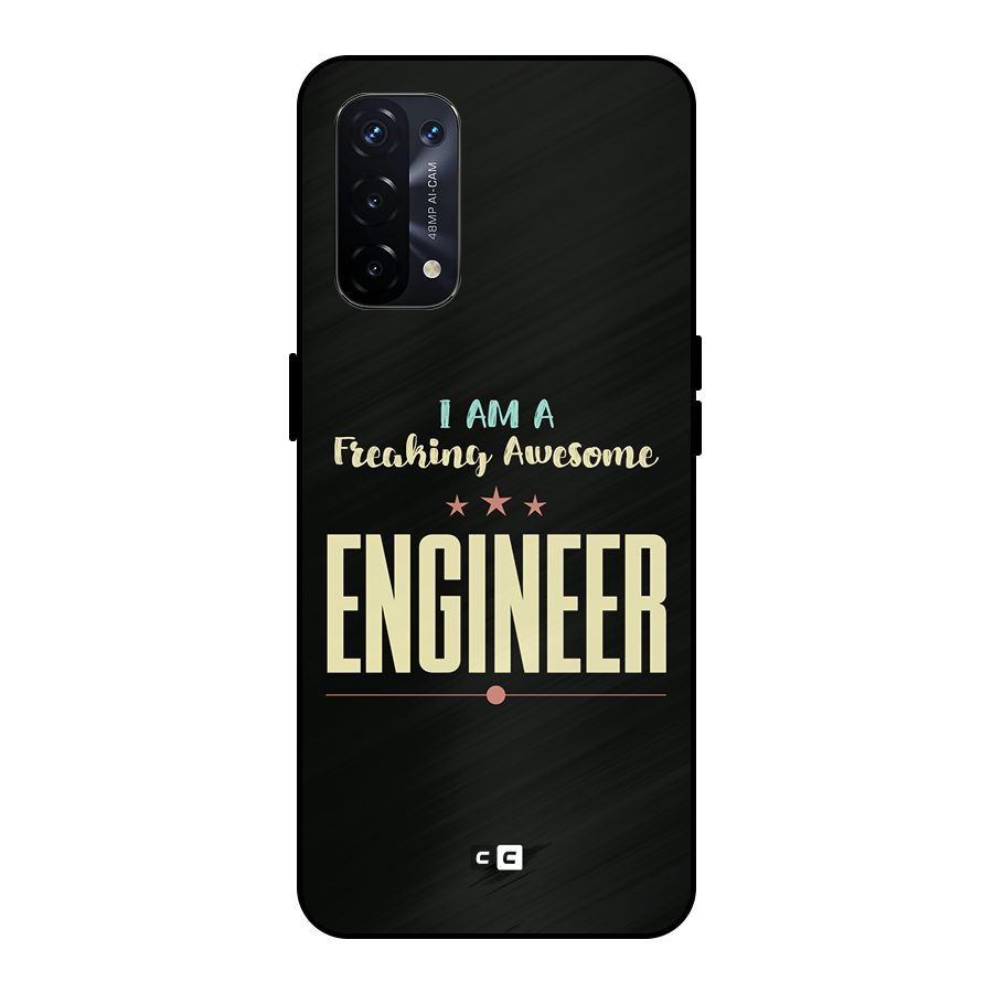 Awesome Engineer Metal Back Case for Oppo A74 5G