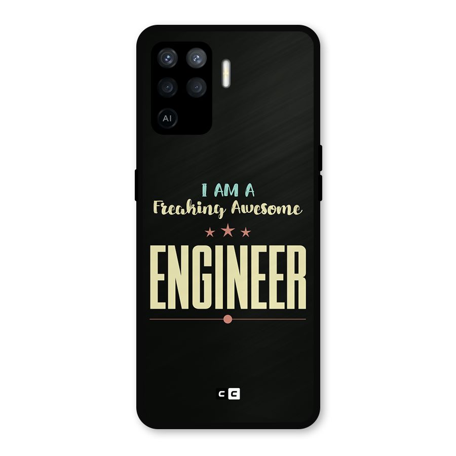 Awesome Engineer Metal Back Case for Oppo F19 Pro