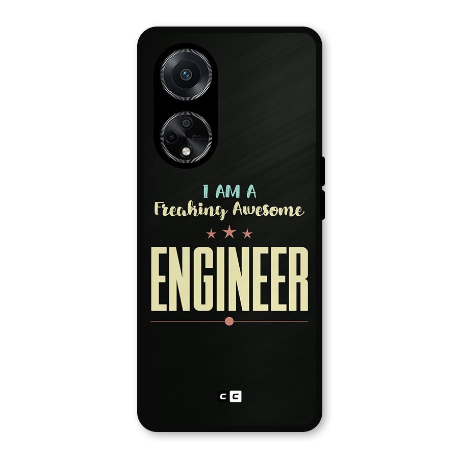 Awesome Engineer Metal Back Case for Oppo F23