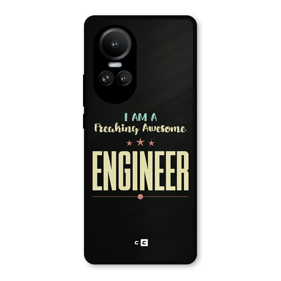 Awesome Engineer Metal Back Case for Oppo Reno10 Pro