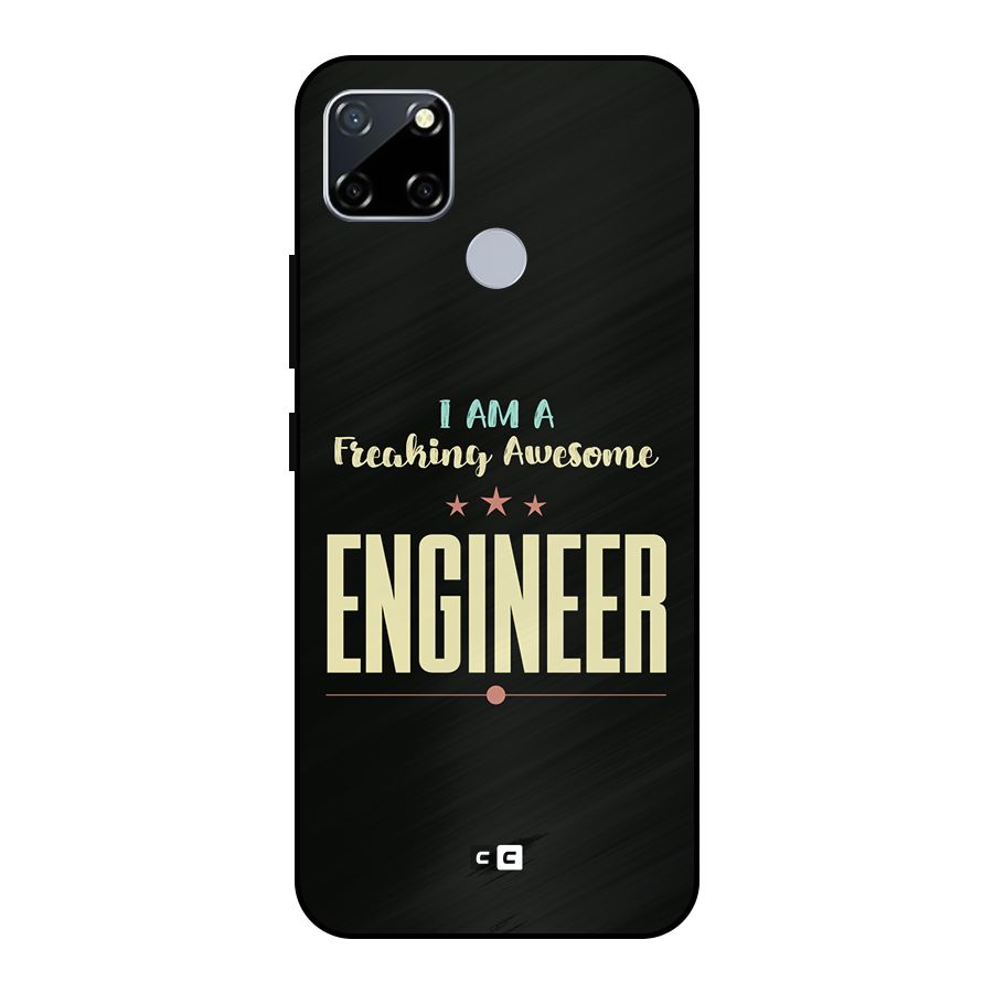 Awesome Engineer Metal Back Case for Realme Narzo 30A