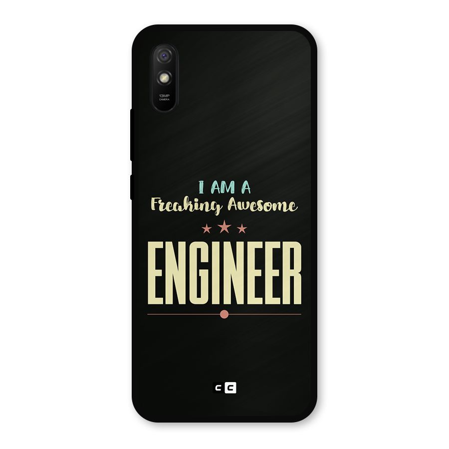 Awesome Engineer Metal Back Case for Redmi 9a