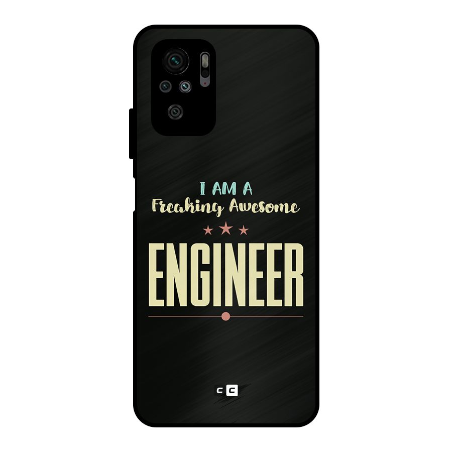 Awesome Engineer Metal Back Case for Redmi Note 10S