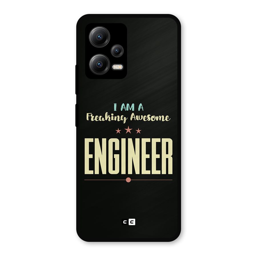Awesome Engineer Metal Back Case for Redmi Note 12 5G